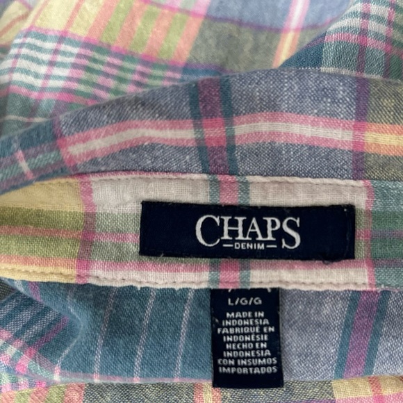 Pink Plaid Chaps Flannel - Picture 4 of 4